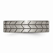 Titanium Flat Tread Design 6mm Brushed Band