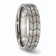 Titanium Flat Tread Design 6mm Brushed Band