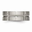 Titanium Grooved 8mm Brushed and Polished Band