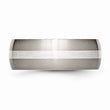 Titanium Sterling Silver Inlay 8mm Brushed Band