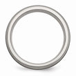 Titanium Grooved Sterling Silver Inlay 8mm Brushed/Antiqued Band