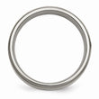 Titanium Ridged Edge Sterling Silver Inlay 7mm Brushed/Polished Band