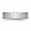 Titanium Beveled Edge 6mm Brushed and Polished Band