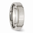Titanium Beveled Edge 6mm Brushed and Polished Band