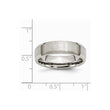 Titanium Beveled Edge 6mm Brushed and Polished Band