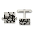 Titanium Black Enameled Cuff Links