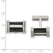 Titanium Black IP-plated Wire Cuff Links