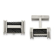 Titanium Black IP-plated Wire Cuff Links