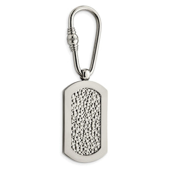 Titanium Pebble Textured Key Ring