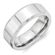 Vitalium Polished 8mm Beveled Edge Band