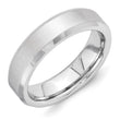 Vitalium Cross Satin Center 6mm Beveled Edge Band
