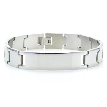 Men's Stainless Steel High Polish Medical ID Bracelet 8.50 inches - Birthstone Company