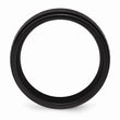 Black Zirconium Polished Ridged Edge 8mm Band