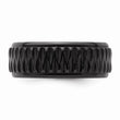 Black Zirconium Polished Grooved 8mm Band