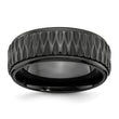 Black Zirconium Polished Grooved 8mm Band