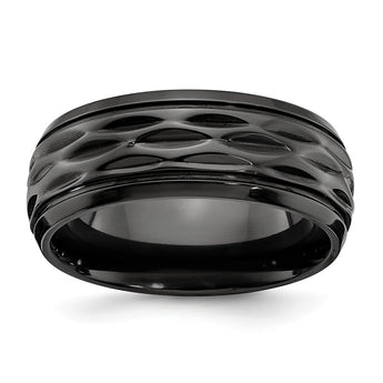 Black Zirconium Polished and D/C 8mm Band