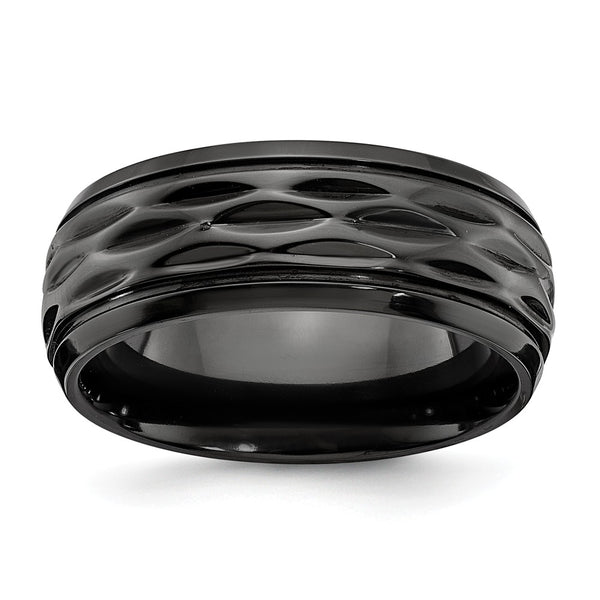 Black Zirconium Polished and D/C 8mm Band