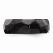 Black Zirconium Polished and Hammered 7mm Band