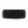 Black Zirconium Polished with Brushed Center Beveled Edge 9mm Band