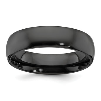 Black Zirconium Polished 6mm Band