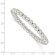 Sterling Silver Polished Bead Stretch Bracelet - Birthstone Company