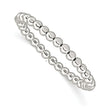 Sterling Silver Polished Bead Stretch Bracelet - Birthstone Company