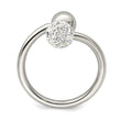Stainless Steel Polished With Preciosa Crystal Ring - Birthstone Company