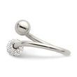 Stainless Steel Polished With Preciosa Crystal Ring - Birthstone Company