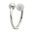 Stainless Steel Polished With Preciosa Crystal Ring - Birthstone Company