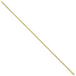 14K 10 inch 2mm Diamond-cut Rope with Lobster Clasp Anklet
