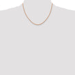 14K Rose Gold 16 inch 2mm Diamond-cut Rope with Lobster Clasp Chain
