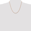 14K Rose Gold 16 inch 2mm Diamond-cut Rope with Lobster Clasp Chain