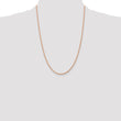 14K Rose Gold 16 inch 2mm Diamond-cut Rope with Lobster Clasp Chain
