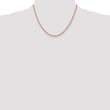 14K Rose Gold 18 inch 2.25mm Diamond-cut Rope with Lobster Clasp Chain