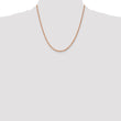 14K Rose Gold 18 inch 2.25mm Diamond-cut Rope with Lobster Clasp Chain