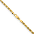 14K 16 inch 3.25mm Diamond-cut Rope with Lobster Clasp Chain