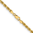 14K 16 inch 3.75mm Diamond-cut Rope with Lobster Clasp Chain