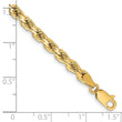 14K 7 inch 4.25mm Diamond-cut Rope with Lobster Clasp Chain