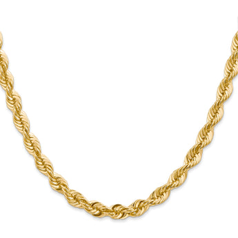 Sophia Jewelers 14K Gold Polished Rope Necklace with Lobster Clasp - 20