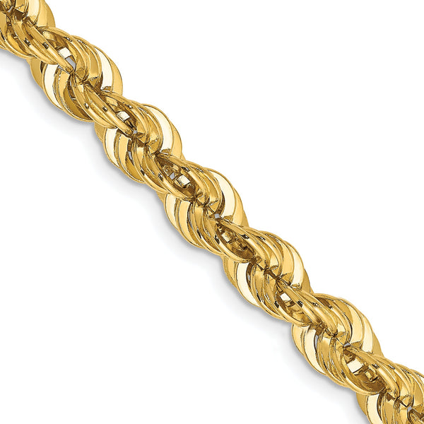 Sophia Jewelers 14K Gold Polished Rope Necklace with Lobster Clasp - 20