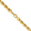 14K 20 inch 6.5mm Diamond-cut Rope with Fancy Lobster Clasp Chain
