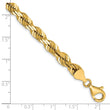 14K 8 inch 6.5mm Diamond-cut Rope with Fancy Lobster Clasp Chain