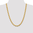 14K 20 inch 8mm Diamond-cut Rope with Fancy Lobster Clasp Chain