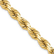 14K 28 inch 12mm Diamond-cut Rope with Fancy Lobster Clasp Chain