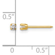 Inverness 14k Polished 2.4mm .10ct Lab Grown Diamond Stud Post Piercing Earrings - Birthstone Company