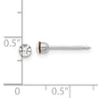 Inverness 14K White Gold 3mm Swarovski Crystal Post Earrings