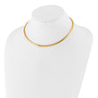 14K 4mm Domed Omega Necklace