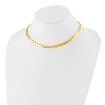 14K 6mm Domed Omega Necklace