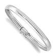 14K White Gold 6mm Domed 7inch Omega Bracelet