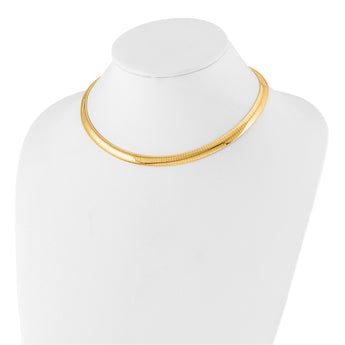 14K 8mm Lightweight Domed Omega Necklace